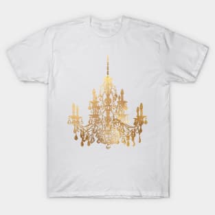 Crystal Chandelier in Faux Gold T-Shirt